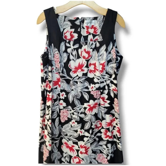 Studio 1 women's black floral zip-up midi dress  - size 14 - Picture 3 of 10